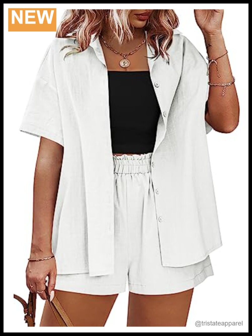 Women's Plus Size 2-Piece Cotton Lounge Set Short Sleeve